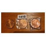 (3) COPPER ROUNDS *2 BUFFALO AND WALKING LIBERTY