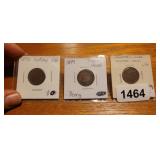 (3) INDIAN HEAD PENNIES