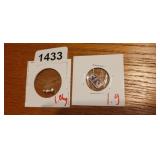 1.06 GRAMS OF MELTED SILVER AND 1 GRAM SILVER BAR