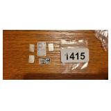(5) 1 GRAM .999 SILVER BARS