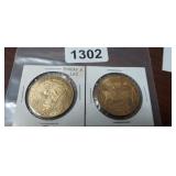 (2) ROBERT E LEE COMMERATIVE ROUNDS