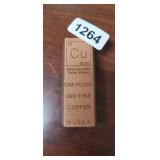 1LB FINE .999 COPPER BAR