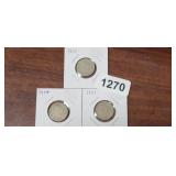 (3) 1900s V NICKELS