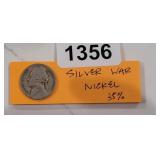 1942 35% SILVER WAR NICKEL