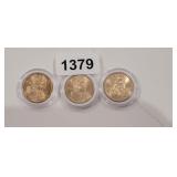 (3) SACAGAWEA DOLLARS