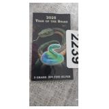 5G .999 FINE SILVER SNAKE