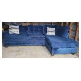 SOFA WITH CHAISE LOUNGE, USED (SOME WEAR)