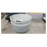 (3) PYREX WHITE BATTER BOWLS LOT