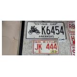 ANTIQUE CAR PLATE AND MOTORCYCLE PLATE