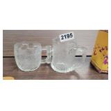 (2) FLINTSTONES GLASS CUPS
