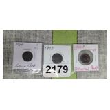 (3) INDIAN HEAD PENNIES