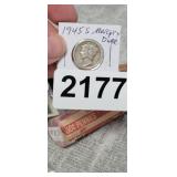 1945 MICRO S MERCURY DIME
