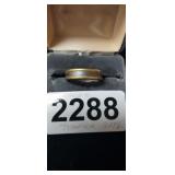 TITANIUM RING WITH 18K GOLD ACCENTS, SIZE 10