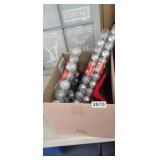 BOX OF CHRISTMAS GOODIES AND ORNAMENTS