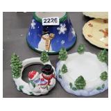 2 CANDLE HOLDERS AND 1 LAMP SHADE