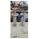 2 VINTAGE LAMPS WITH 1 SHADE