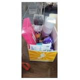 BOX OF GOODIES *PARTY CUPS, BENCH SCRAPPER, WIPES