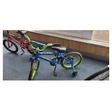 HUFFY BIKE WITH TRAINING WHEELS
