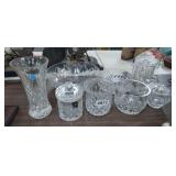 LOT OF LEAD CRYSTAL GLASSWARE, SOME WITH TAGS