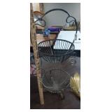 2 BASKET METAL PLANTER STAND