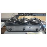 TRIPLE SLOW COOKER BUFFET SERVER