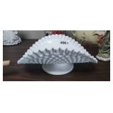 FENTON HOBNAIL MILK GLASS BANANA STAND OR BOWL
