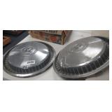 (2) VINTAGE FORD HUBCAPS (1 HAS  DENT)