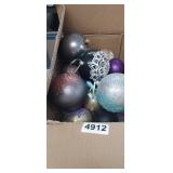 BOX OF CHRISTMAS ORNAMENTS