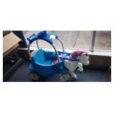LITTLE TIKES PRINCESS HORSE & CARRIAGE (GENTLY USD