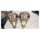 (2) RETRO WALL SHELF SCONCES