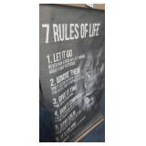 7 RULES OF LIFE HANGING WALL ART