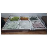 6 PC. FLORAL COLLECTION LEAF  PLATE SET