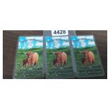 (3) 1 GRAIN, .999 FINE SILVER BARS