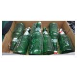 BOX FULL OF GROLSCH BEER BOTTLES