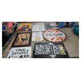 (8) METAL SIGNS