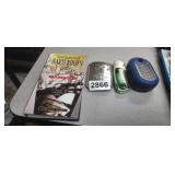 BARTENDERS GUIDE, HAND WARMER, KNIFE, FLASHLIGHT