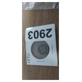 1890 BARBER SILVER DIME (HOLED)