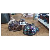 SNAIL AND TURTLE, WIRE GARDEN ART