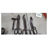 3 SETS OF TIN SNIPS AND BENDER