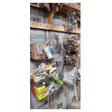 2 METAL BASKETS OF PLUMBING AND FENCE HEADS