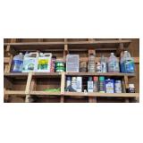 2 SHELVES OF CHEMICALS