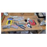 BOX OF MISC TOOLS, HARDWARE
