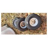 3 MOWER TIRES/ RIMS