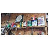 SHELF FULL AND HANGING ON SHELF