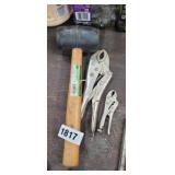 HAMMER AND 2 VICE GRIPS