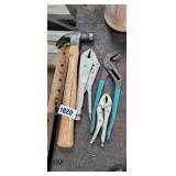 HAMMER, PLIERS, AND VICE GRIPS