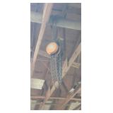 HOIST *IN RAFTERS *WILL NEED MANPOWER TO GET DOWN