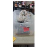 TOTE FULL OF AUCTION LEFTOVERS