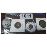 (4) VARIOUS COINS
