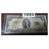 1953 TWO DOLLAR RED SEAL